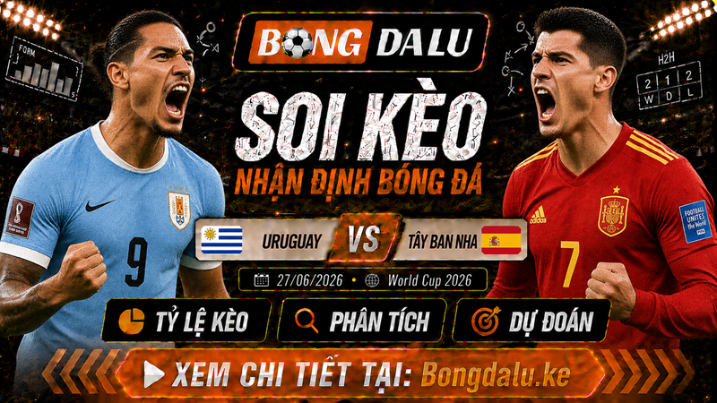 Lực lượng dự kiến của Uruguay vs Tây Ban Nha